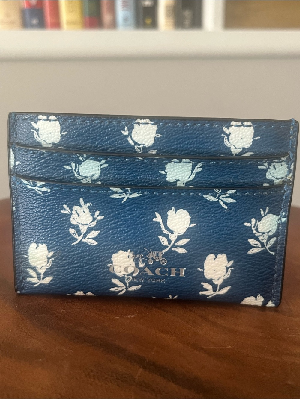 COACH Card Case in Badlands Blue Floral Print | NWT | Rare